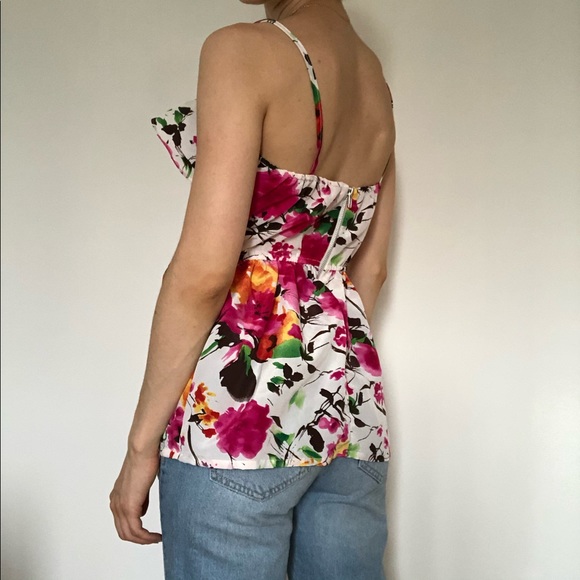 Floral satin top - Picture 3 of 8